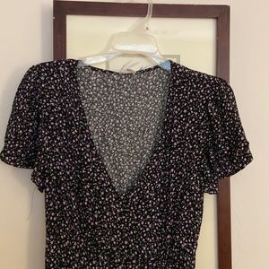 cotton on woven imogen rouched side midi dress robyn ditsy black